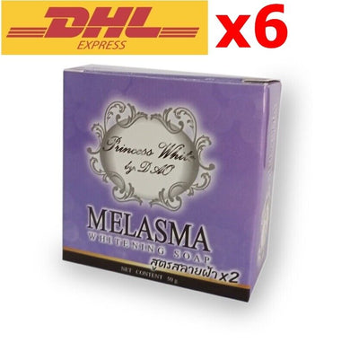 6X Melasma Whitening Soap x2 Freckles dark spots blemishes facial skin white 50g