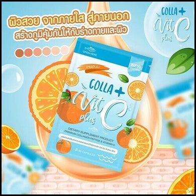 Colla Vit C Plus Acne Skin Clearing 60Caps Authentic US Seller Next Day Shipping 2 Pcs.