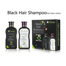 Load image into Gallery viewer, 200mlX2 Economic Set Dexe Black Hair Shampoo Only 5 Minutes Hair Color Hair Dye