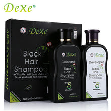 Load image into Gallery viewer, 200mlX2 Economic Set Dexe Black Hair Shampoo Only 5 Minutes Hair Color Hair Dye