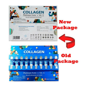 2 Box Collagen Platinum Forte + Vit. C Biocell Skin Rejuvenation Whitening Anti FASTUS