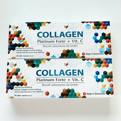 2 Box COLLAGEN PLATINUM FORTE + VIT. C BIOCELL BLUE (SWISS)