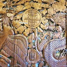 Load image into Gallery viewer, 240cm Large Wall Art Decor Wood Hand Carved Dragon &amp; Phoenix Panel Home Devider