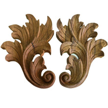 Load image into Gallery viewer, 2x Cornice Art Decorative Teak Wood Carved Interior Accessories Assembly Part