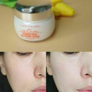 3X Label Young Shock Vitamin Milk Korean Cream Brighten Skin Reduce Dark Spot