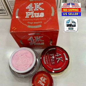 4K Plus Whitening Night Cream Goji Berry Natural Extracts . For Acne Skin