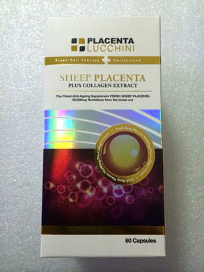 LUCCHINI SHEEP PLACENTA 50,000MG PLUS COLLAGEN EXTRACT 60 SOFTGELS