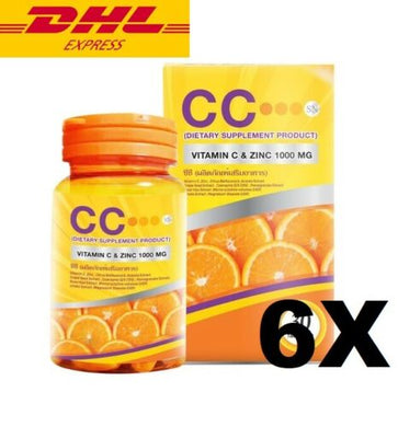 6X CC nano Vitamin C & Zinc 1000 mg. Increase Whiteness Immune Well absorbed