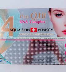 AQUA SKIN + VENISCY 4 PRO Q10 RNA COMPLEX TRIPLE STRENGTH WHITENING (SWISS) WHITE GLUTATHIONE SKIN
