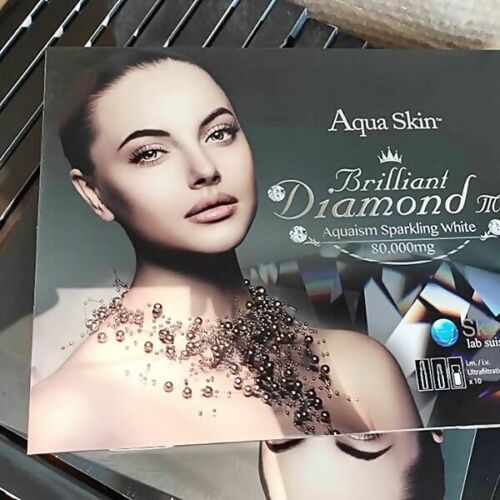 AQUA SKIN BRILLIANT DIAMOND MAX AQUAISM SPARKLING WHITE 80,000 MG WHITENING GLUTATHIONE SKIN (SWISS)