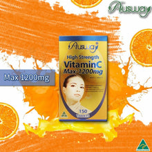 Load image into Gallery viewer, Ausway High Strength Vitamin C Max 1200 Mg Vitamin C Face Max 150 Tablets