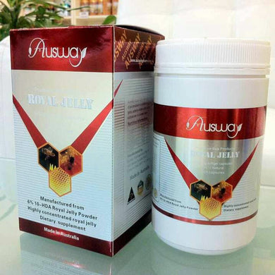 Ausway Premium Royal Jelly 1600mg. 365 Tab Supplements and Skin Health Certified