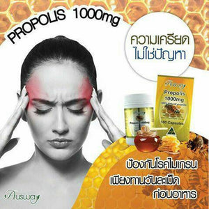 Ausway Propolis 1000mg Honeycomb Supplements 100 Capsules King Royal Reduse Acne