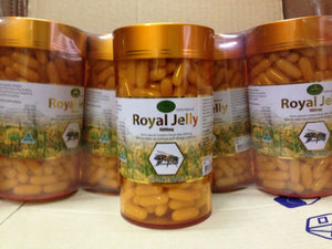 Ausway Royal Jelly 1,000 mg. Vitamins Look Younger Skin Smooth 365 Capsules New