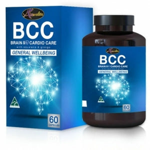 Auswelllife BCC Natural Balance Brain Squalene & Ginkgo Dietary Supplement 60 Cap