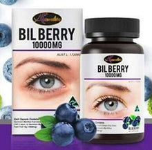 Load image into Gallery viewer, Auswelllife BILBERRY 10000mg 60 Capsules Eyes Vision Health Supplements