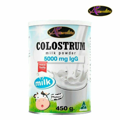 Auswelllife Colostrum Milk Powder 5000 mg lgG 450 g. Powder Premium For Health