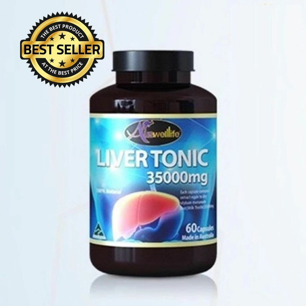 Auswelllife Liver Tonic 35000mg. Vitamin D to Cleanse Detoxification 60 capsules