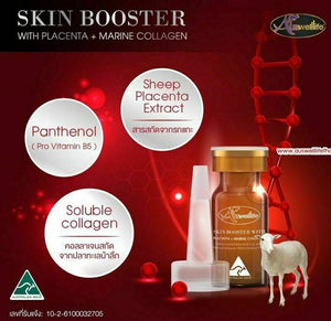 Auswelllife Skin Booster With Placenta + Marine Collagen Reduces dark spots
