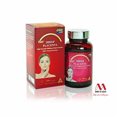 Biosis Sheep Placenta Supplements High Strength 38000mg Anti Aging 100 Softgel