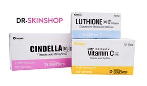 Hot SET CINDELLA WHITENING Luthione 1200 mg. GLUTAX GLUTA GLUTATHIONE SUPER WHITE SKIN VITAMIN C