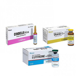 Hot SET CINDELLA WHITENING Luthione 1200 mg. GLUTAX GLUTA GLUTATHIONE SUPER WHITE SKIN VITAMIN C