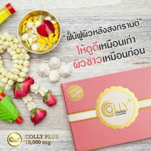 Colly Pink Plus Collagen 10000 mg Strawberry Flavor Supplement Drink Brightening