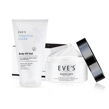 Load image into Gallery viewer, EVE&#39;S Booster White Body Cream Reduce Scars 100ml +Body Oil Gel Stretch Mark 90g