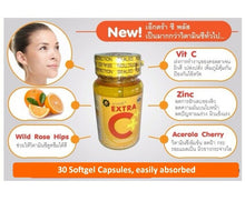 Load image into Gallery viewer, 3X Extra C+ Vitamin C Antioxidant Skin Whitening Health Immune 30 Cap