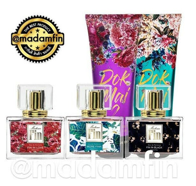 Fin Eau de Perfume Classic 3 Bottles & Body Lotion Flower Perfume