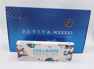 Fivita 900000 Whitening + Collagen Collagen Platinum Forte Vit C Biocell Skin Rejuvenation Whitening Anti Aging 2 Box
