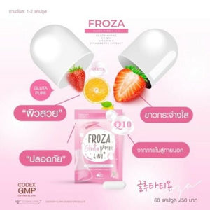 Froza Gluta Pure 4 In 1 Collagen - Anti Aging Coenzyme Q10 Strawberry Extract