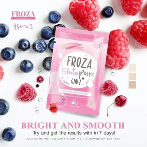 Froza Gluta Pure 4 In 1 Collagen - Anti Aging Coenzyme Q10 Strawberry Extract