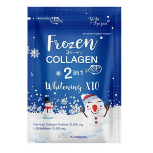 Frozen Collagen Whitening X10 Younger Brightening Skin Reduce Acne Freckles 60 Capsules