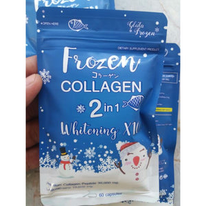 Frozen Collagen Whitening X10 Younger Brightening Skin Reduce Acne Freckles 60 Capsules