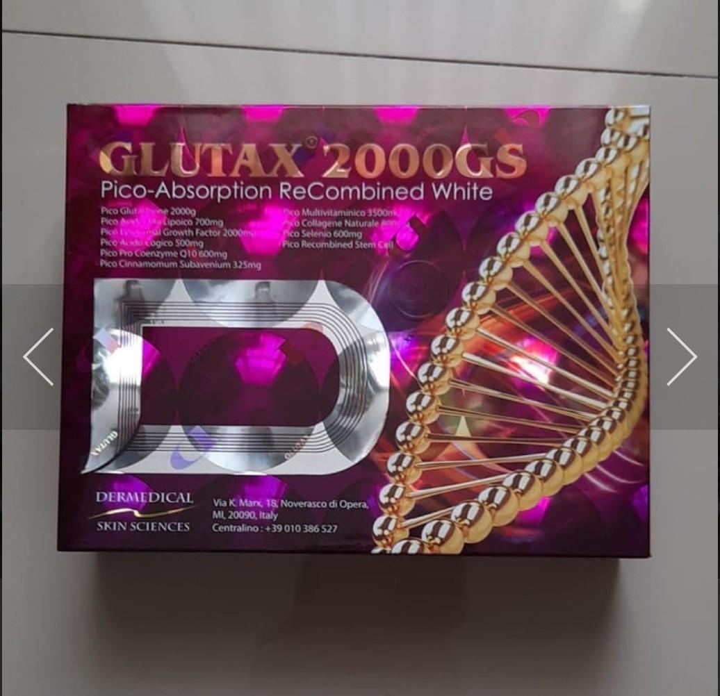 GLUTAX 2000GS PICO-ABSORPTION RECOMBINED WHITE WHITENING GLUTATHIONE SKIN