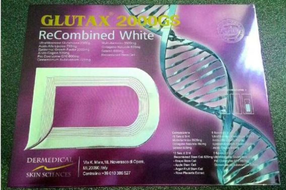 GLUTAX 2000GS RECOMBINED WHITE GLUTATHIONE SKIN WHITENING