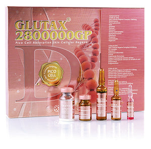 NEW GLUTAX 2800000GP (PINK) PICO CELL ABSORPTION SKIN CELLULAR REGENE (ITALY)