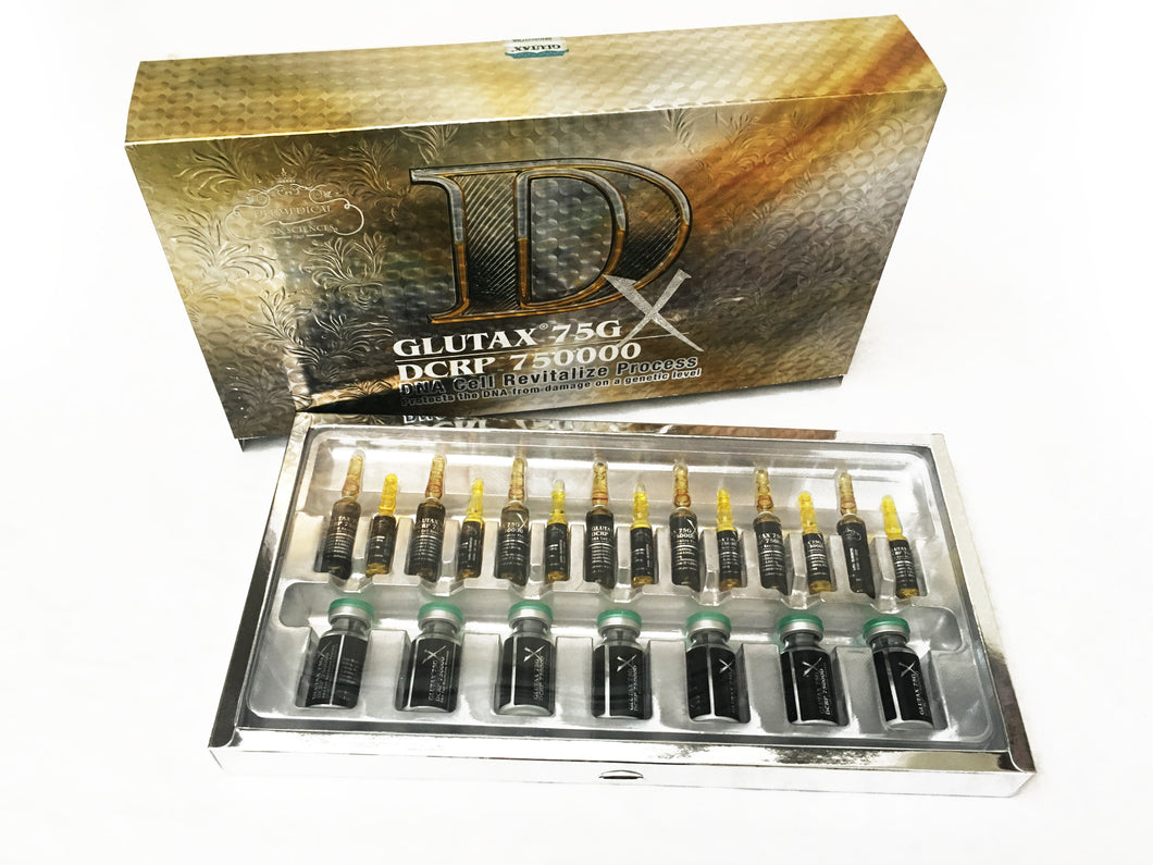 GLUTAX 75G DCRP 750000 DNA CELL Revitalize 1 Box 14 Injection Sets