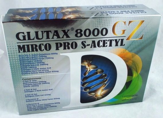 GLUTAX 8000GZ MICRO PRO S-ACETYL GLUTATHIONE SKIN WHITENING