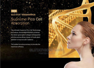 NEW GLUTAX 8800000GS SUPREME (GOLD) PICO CELL ABSORPTION GLUTATHIONE WHITENING