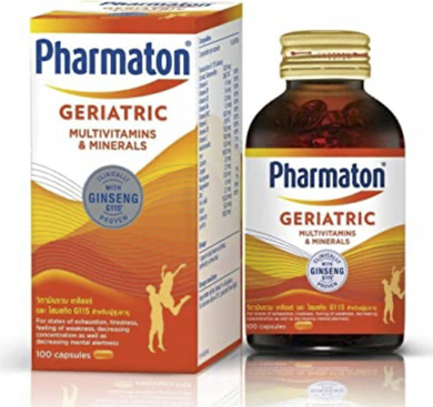 Geriatric Pharmaton with Ginseng Extract Natural Health Product 100 capsules