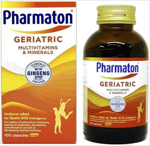 6X Geriatric Pharmaton with Ginseng Extract Natural Health Product 100 capsules