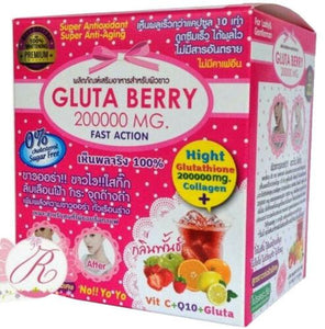 12X Gluta Berry 200000 mg Drink Anti Aging Whitening Skin Fast Reduce Freckles