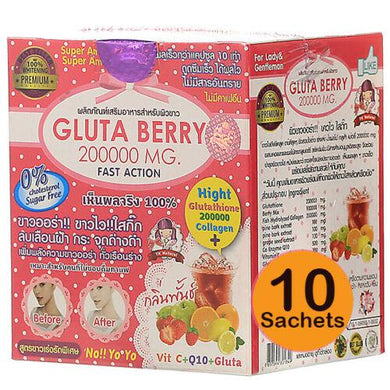 12X Gluta Berry 200000 mg Drink Anti Aging Whitening Skin Fast Reduce Freckles