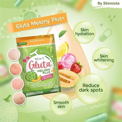 6X Gluta Melony Plus+ 10 in 1 Add Moisture to the Skin 60 Capsules