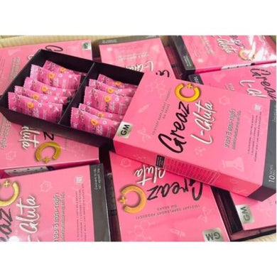 6 Box Greaz C L-Gluta White Bright Skin Reduce Acne Smaller Pores Freckle Anti -Age