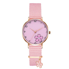 Load image into Gallery viewer, Cartoon Flowers Pink Ladies Bracelet Watch Set Cute Student Quartz Watch Montre Femme Zegarek Damski