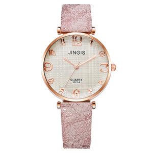 Women Casual Leather Belt Watches Simple Ladies'  Big Dial Sport Quartz Clock Dress