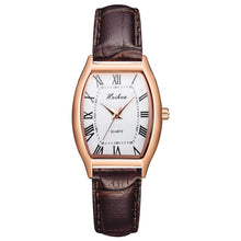 Load image into Gallery viewer, Watches Bracelet Leather Strap Oval Quartz Ladies Watch Women Clock Wrist Watch Relogio Feminino Brown Clock